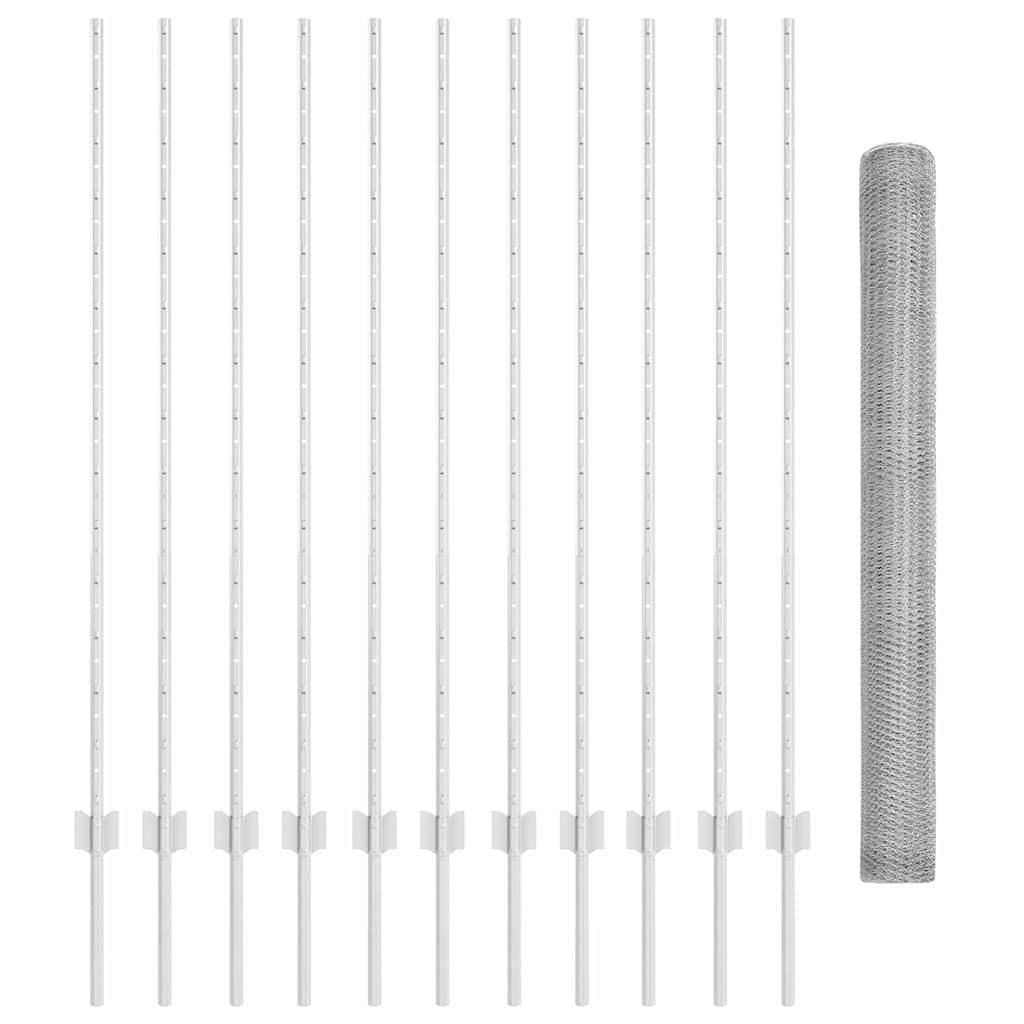 Fence with Post Silver
