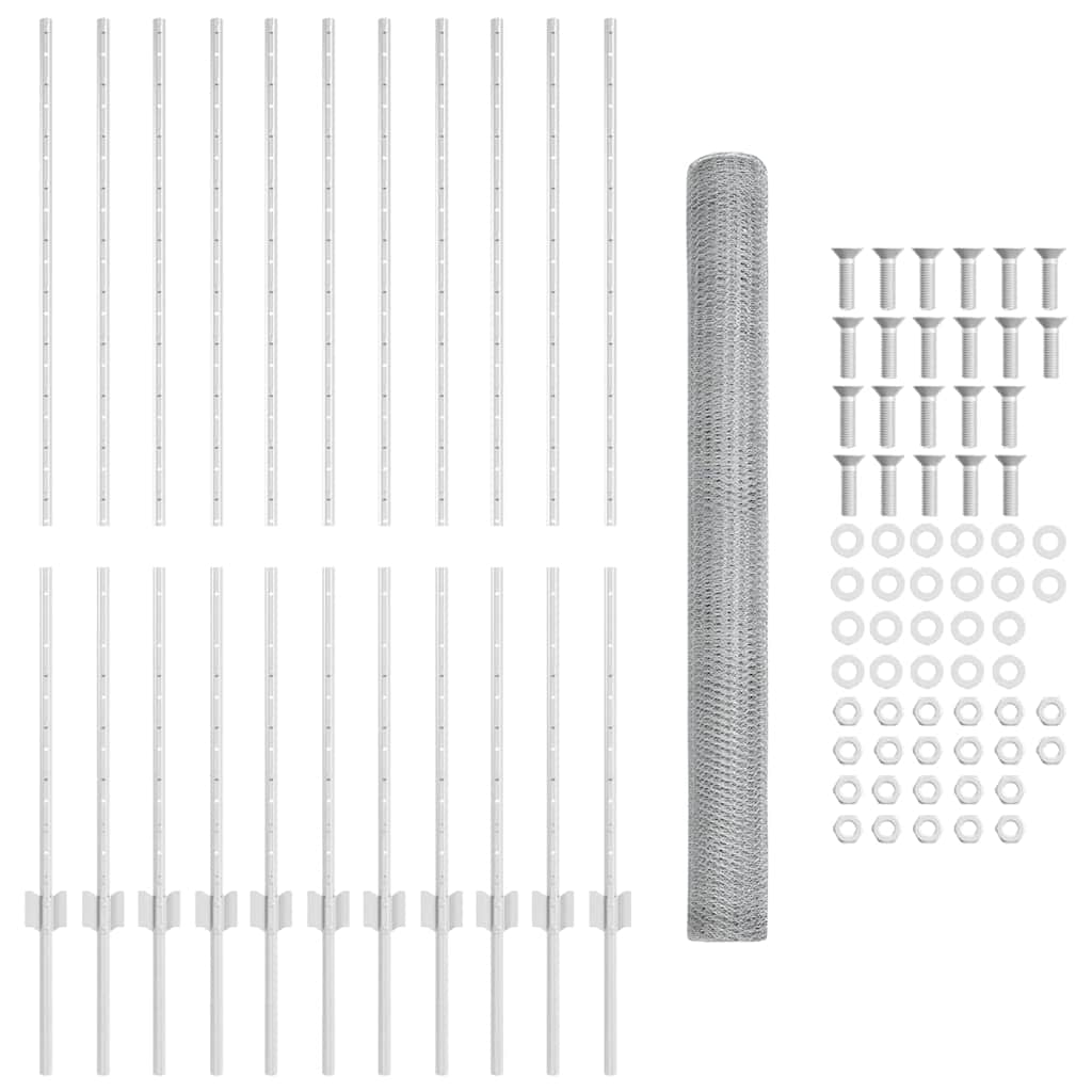 Fence with Post Silver
