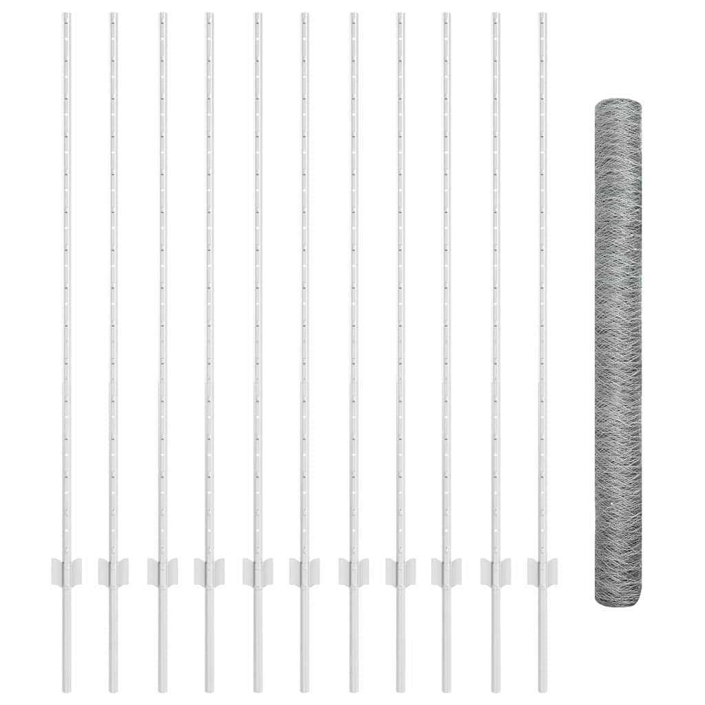 Fence with Post Silver