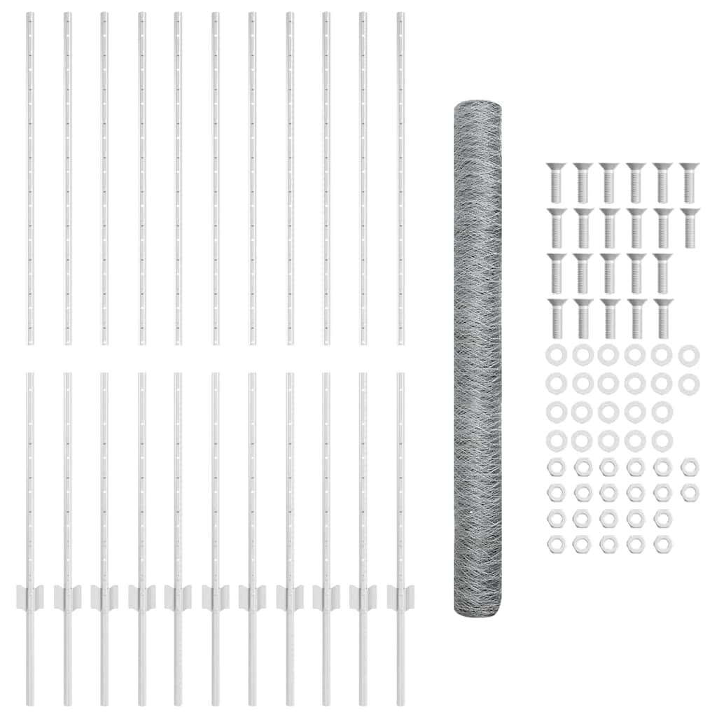 Fence with Post Silver