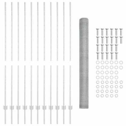Fence with Post Silver