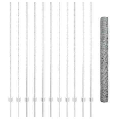 Welded Wire Fence 25 x 1.6 m (W x H) Hot-Dip Galvanised Steel
