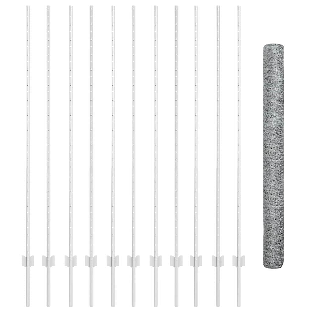 Fence with Post Silver