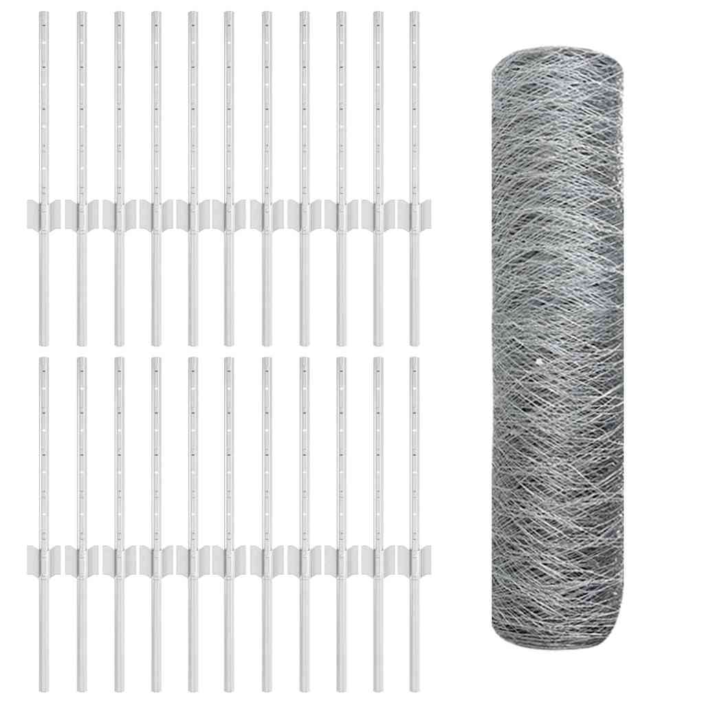 Fence with Post Silver