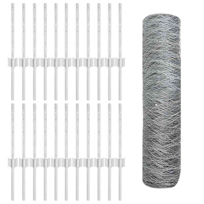 Fence with Post Silver