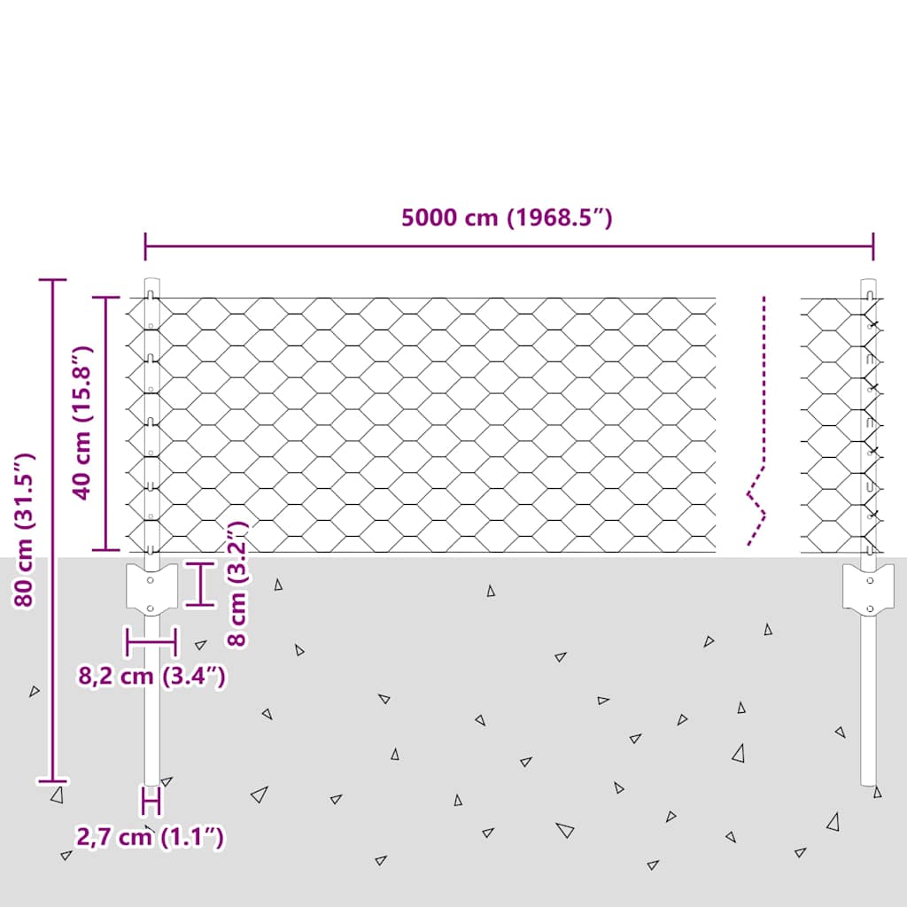 Fence with Post Silver