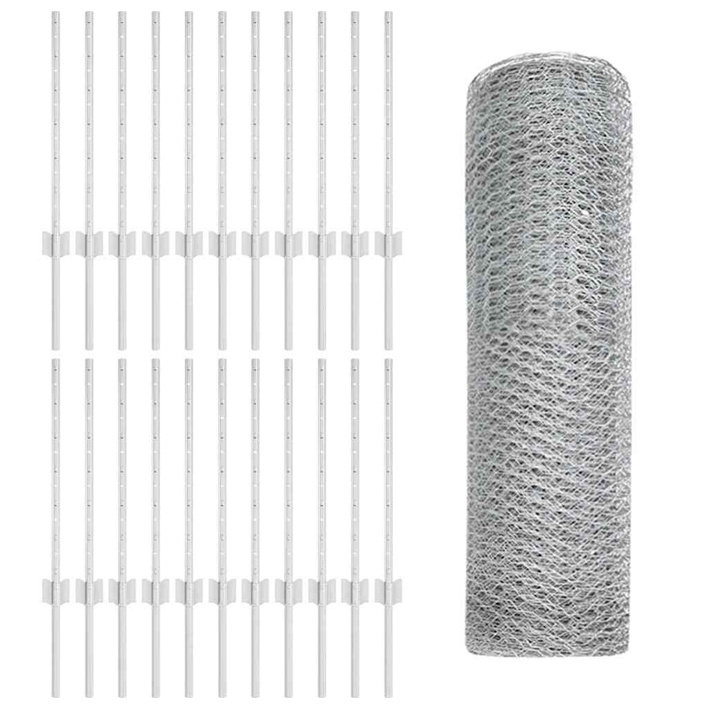 Fence with Post Silver