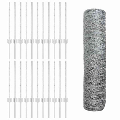 Welded Wire Fence 50 x 0.6 m (W x H) Hot-Dip Galvanised Steel