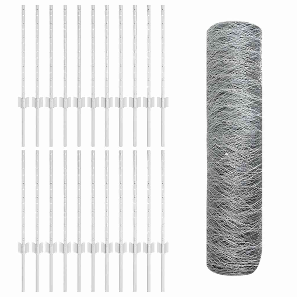 Welded Wire Fence 50 x 0.6 m (W x H) Hot-Dip Galvanised Steel