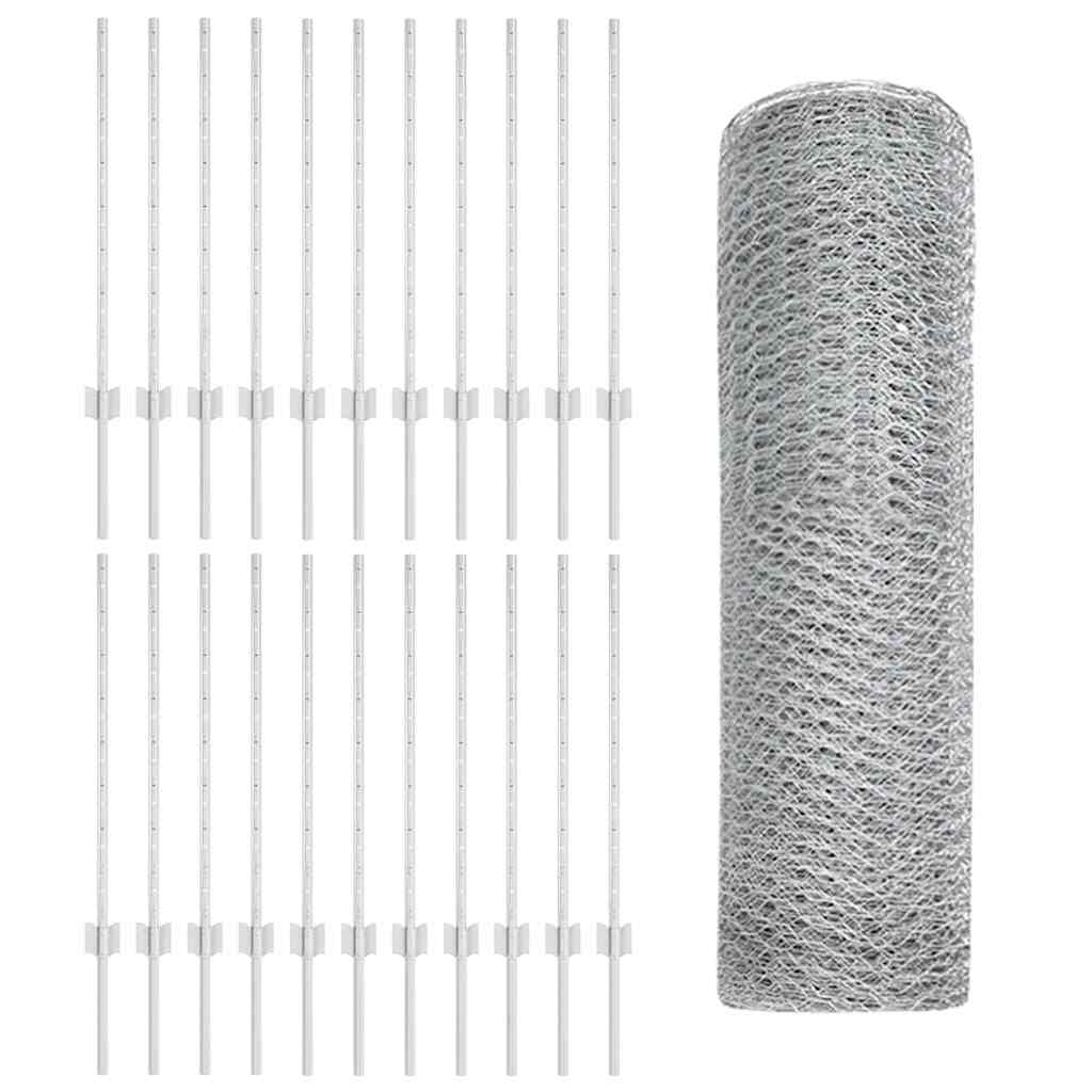 Fence with Post Silver