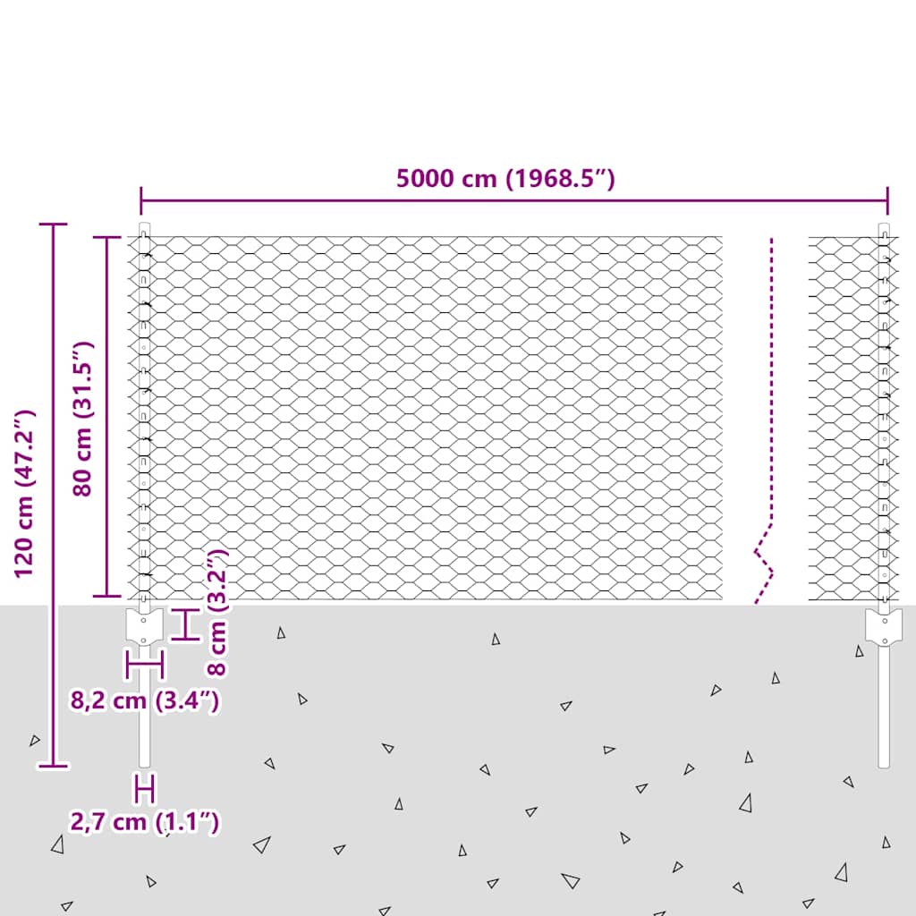 Fence with Post Silver