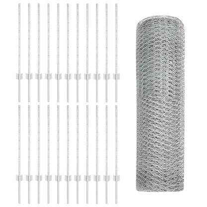 Fence with Post Silver