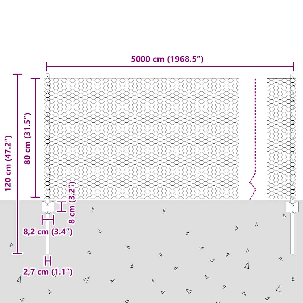 Fence with Post Silver