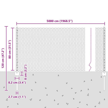 Fence with Post Silver