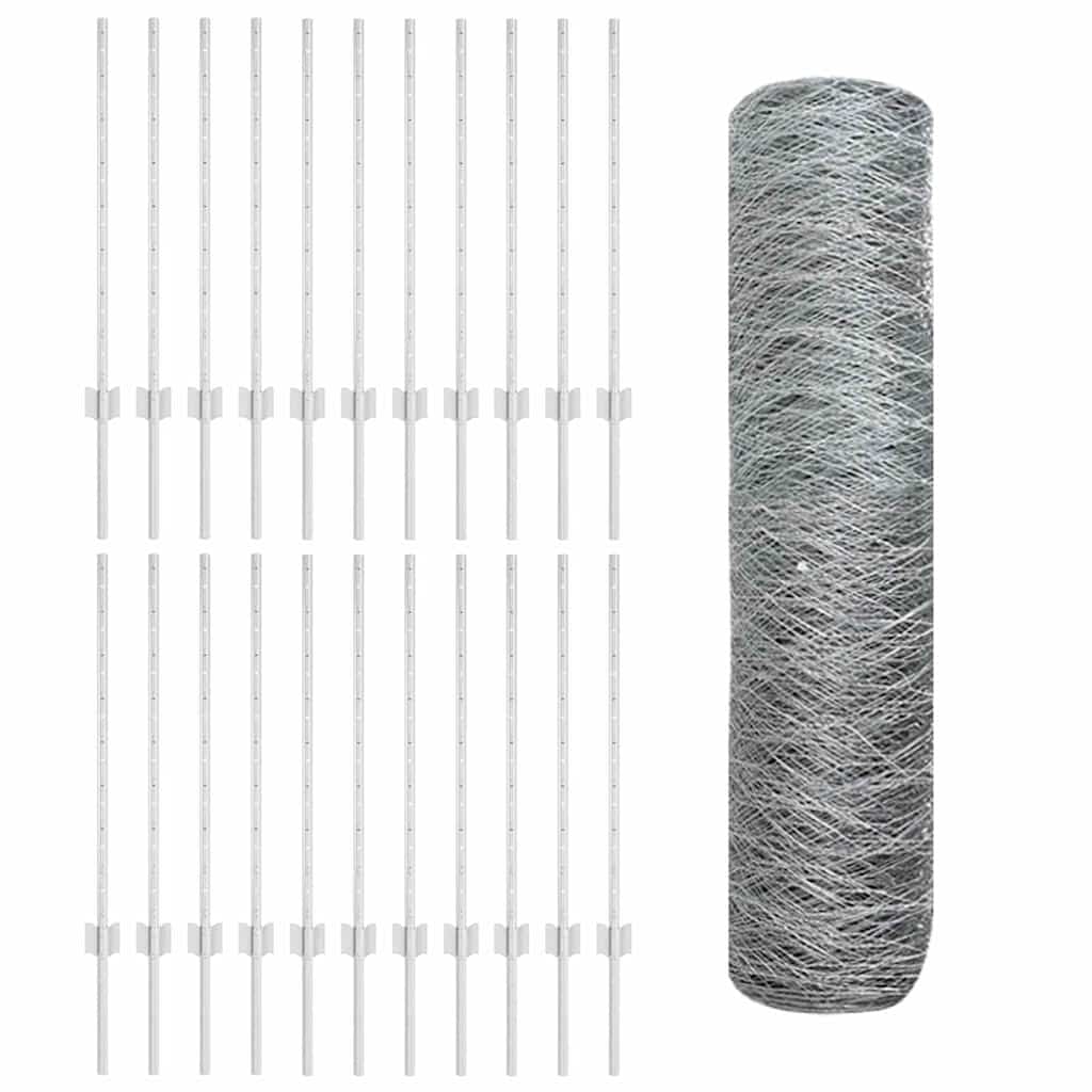 Fence with Post Silver