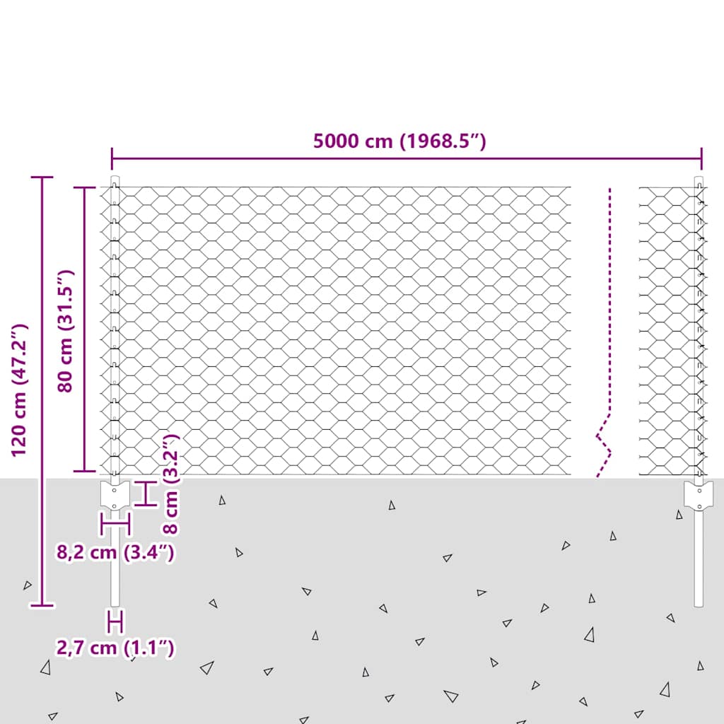 Fence with Post Silver