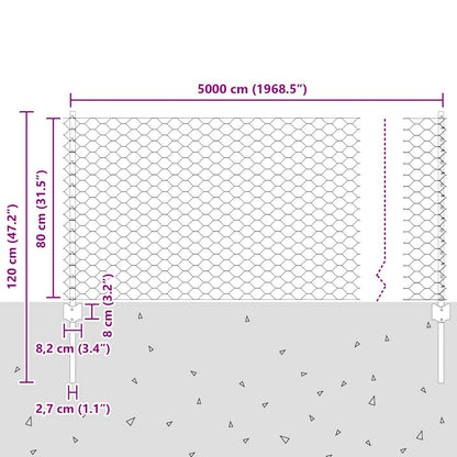 Fence with Post Silver