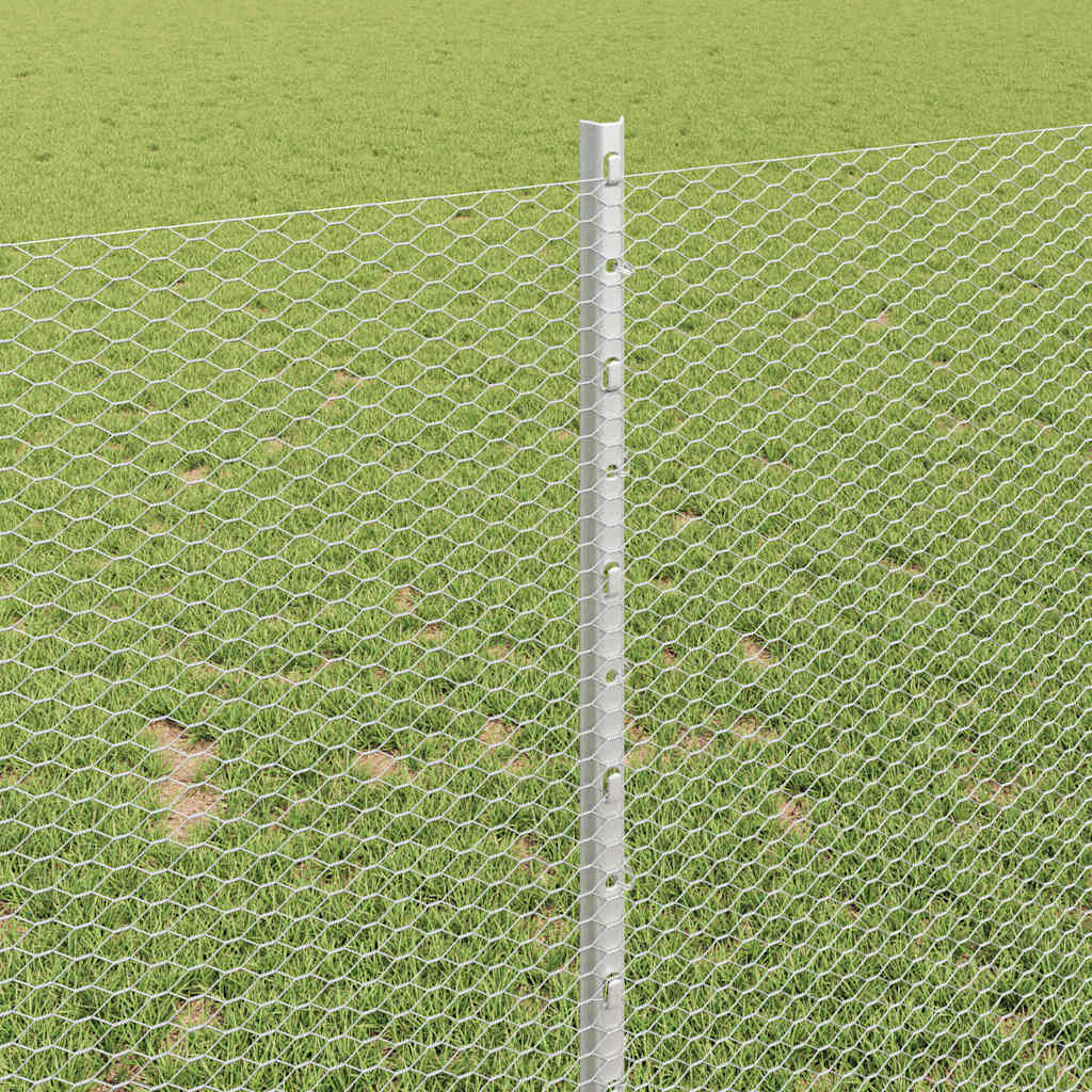 Fence with Post Silver