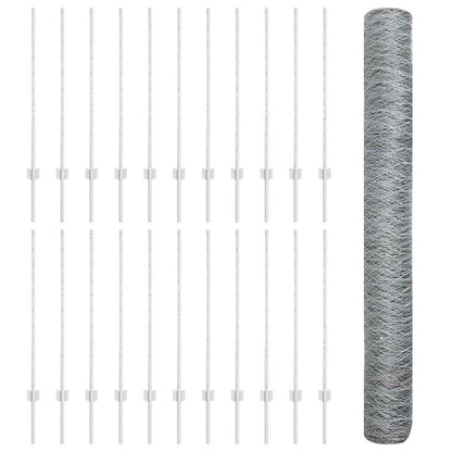 Fence with Post Silver