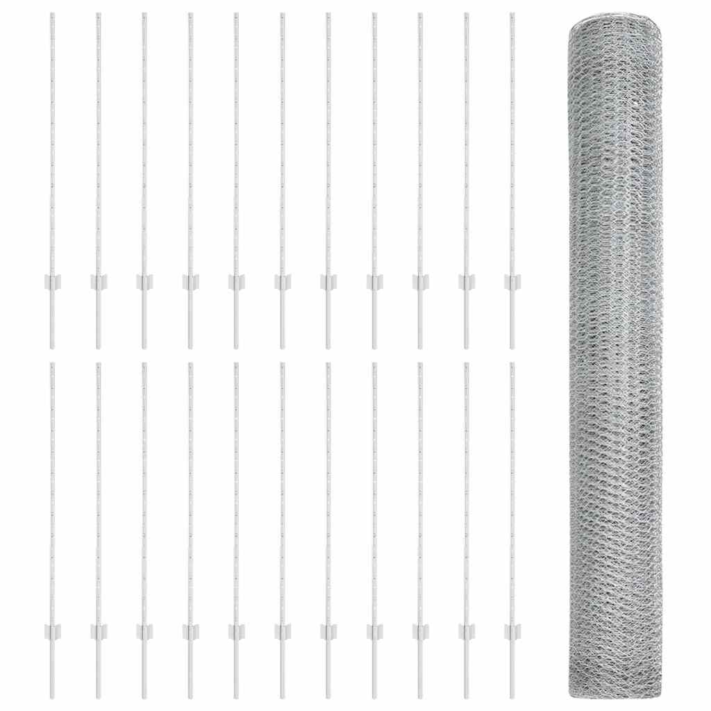 Fence with Post Silver