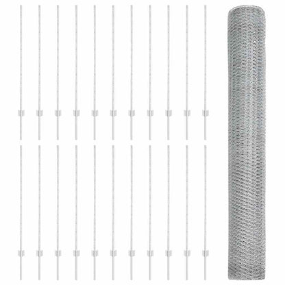 Fence with Post Silver