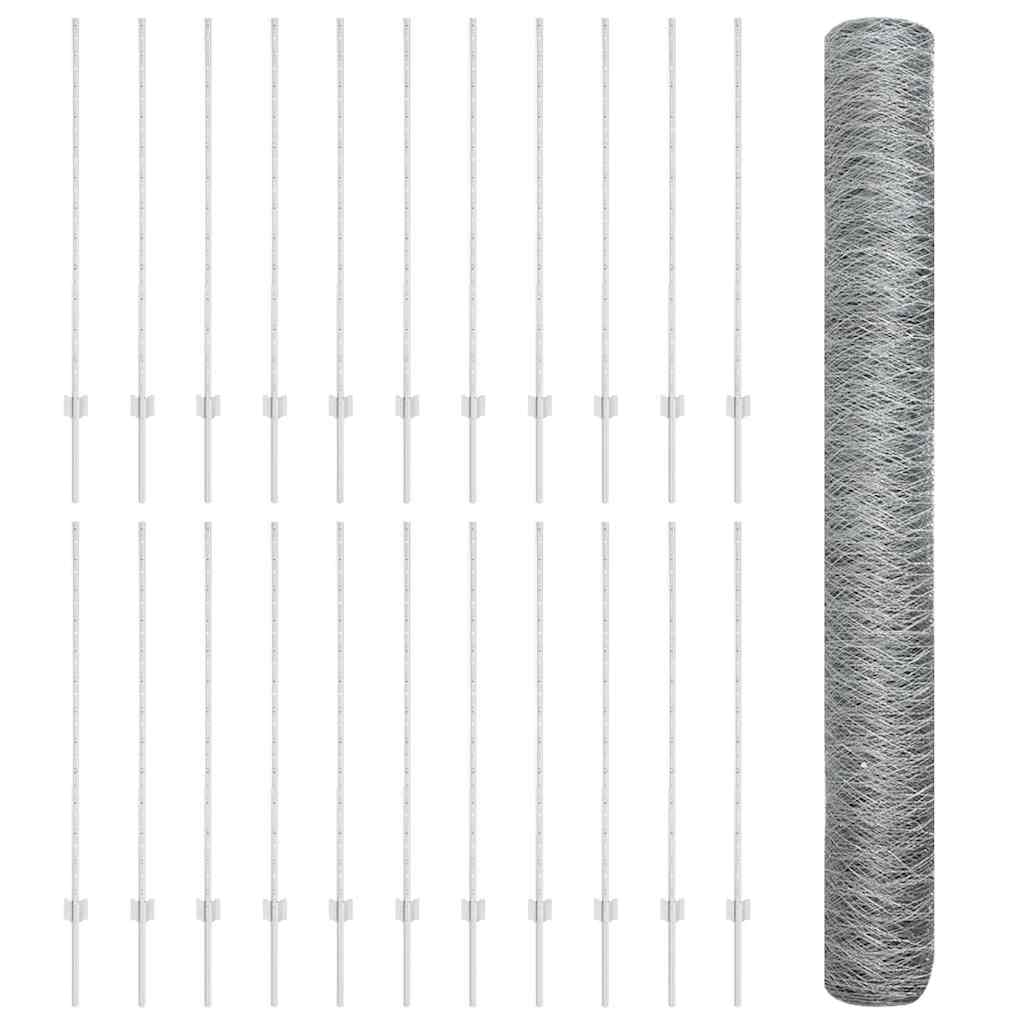 Fence with Post Silver