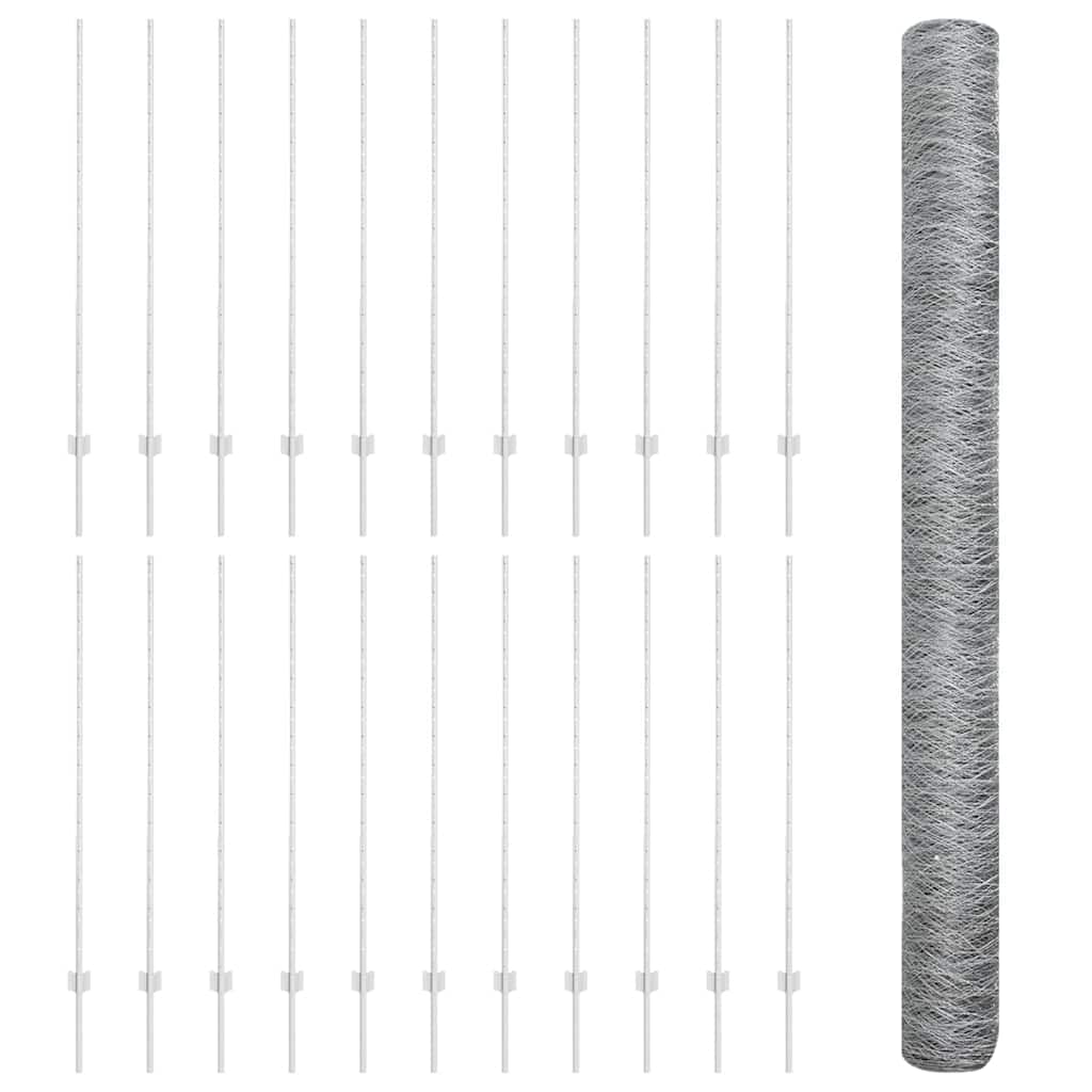 Fence with Post Silver