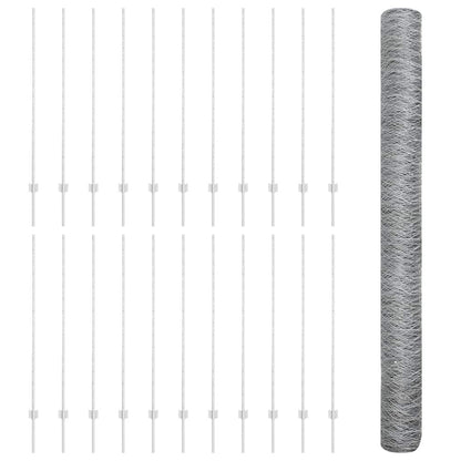 Fence with Post Silver