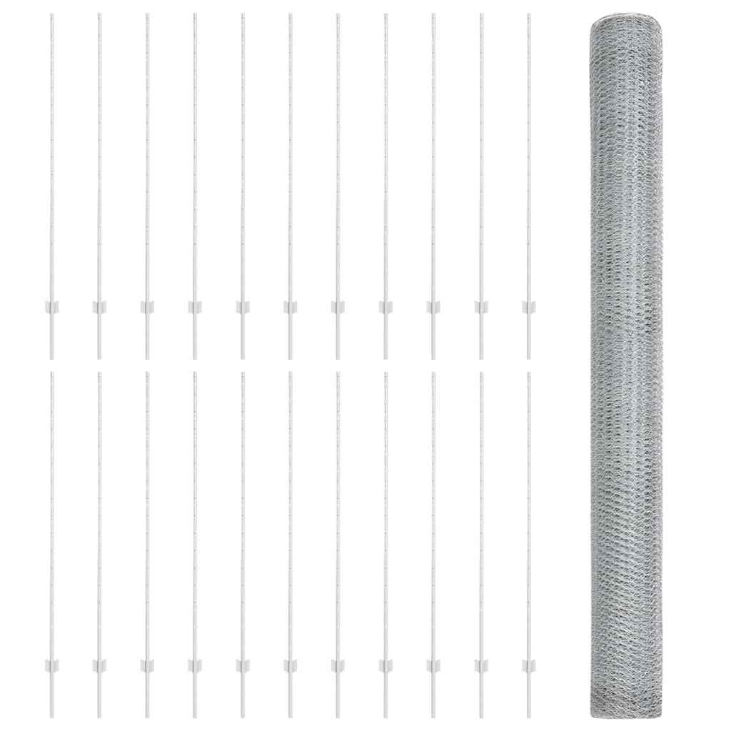 Fence with Post Silver