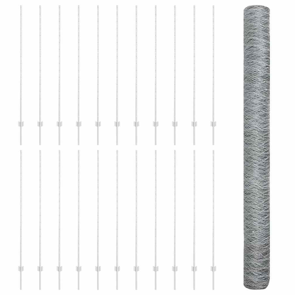 Welded Wire Fence 50 x 1.5 m (W x H) Hot-Dip Galvanised Steel