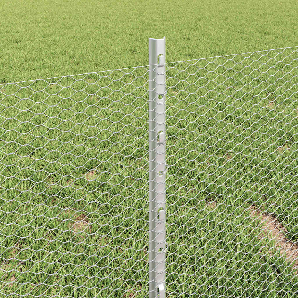 Fence with Post Silver