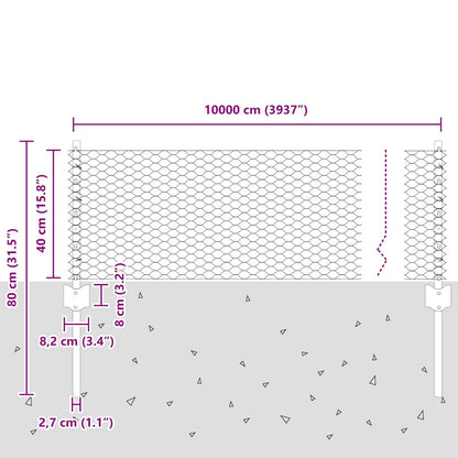 Fence with Post Silver