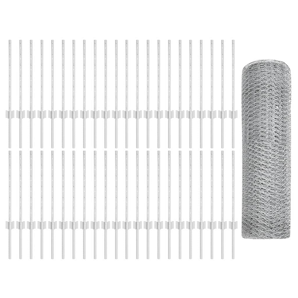 Welded Wire Fence 100 x 0.5 m (W x H) Hot-Dip Galvanised Steel