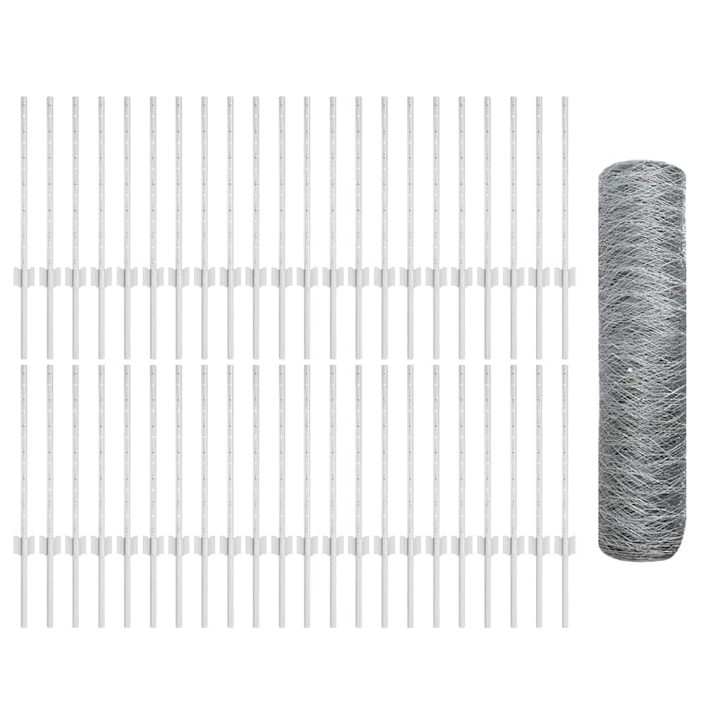 Welded Wire Fence 100 x 0.6 m (W x H) Hot-Dip Galvanised Steel