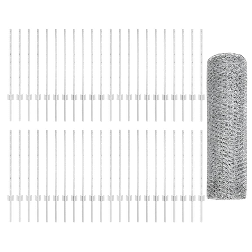 Welded Wire Fence 100 x 0.8 m (W x H) Hot-Dip Galvanised Steel