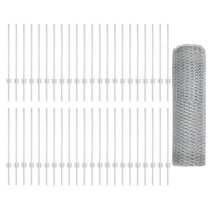 Welded Wire Fence 100 x 0.8 m (W x H) Hot-Dip Galvanised Steel