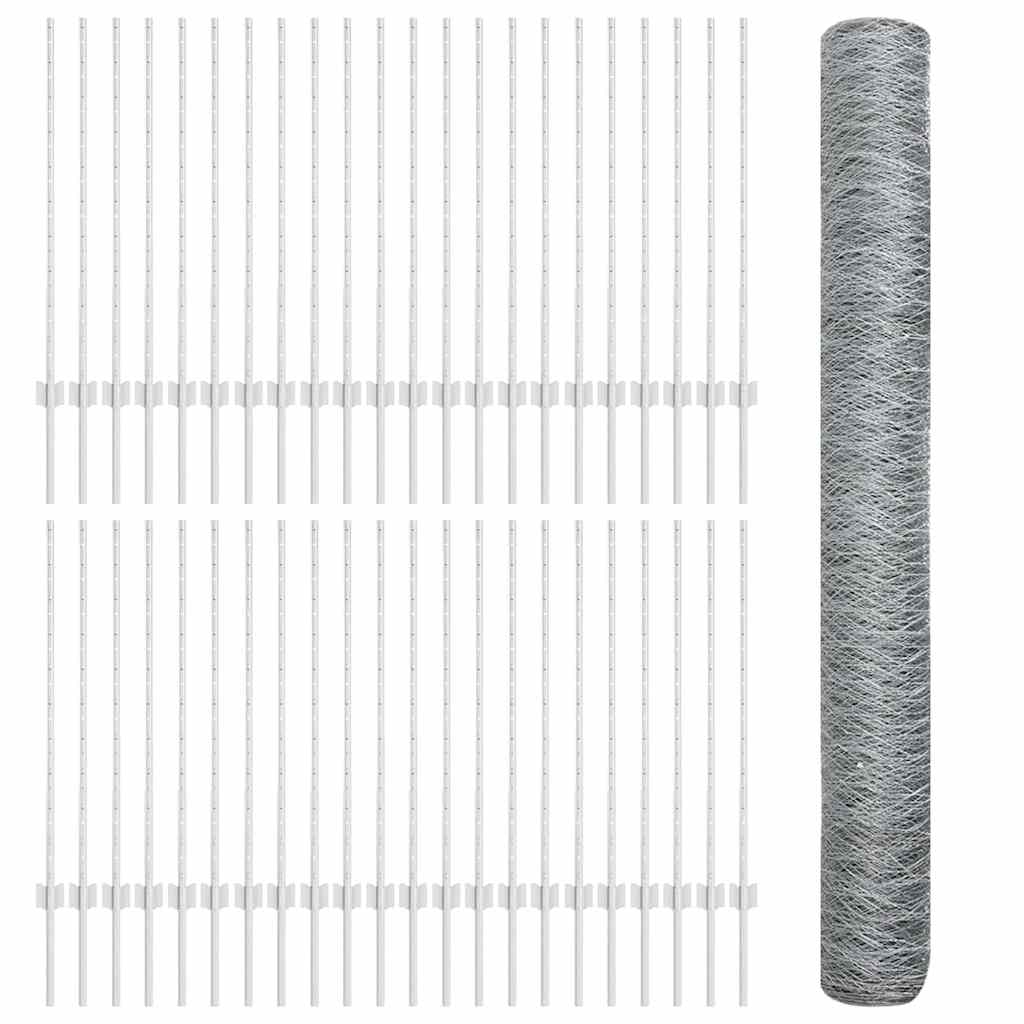 Fence with Post Silver