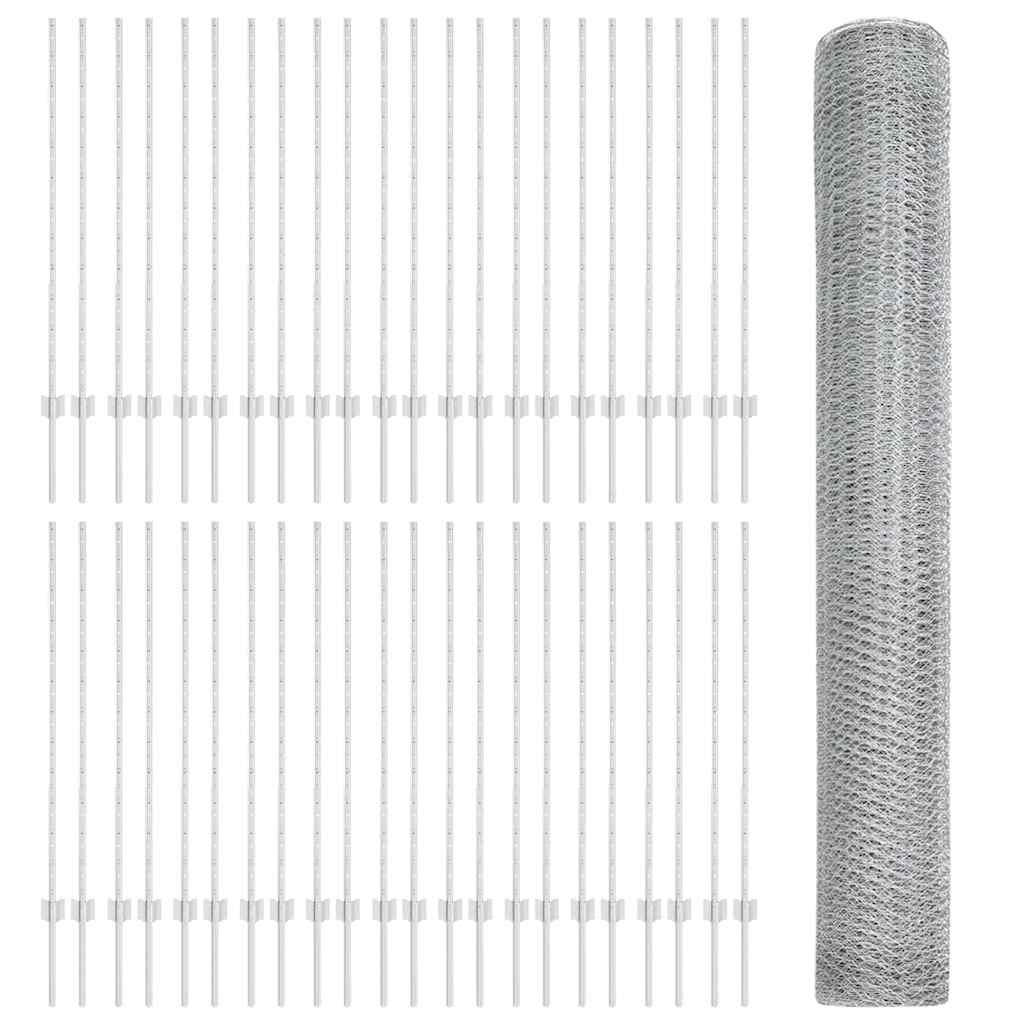 Fence with Post Silver