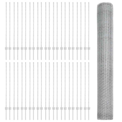Fence with Post Silver