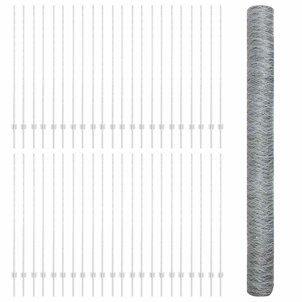 Fence with Post Silver