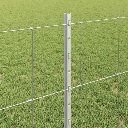 Wild Fence with Posts 25 x 0.8 m (W x H)