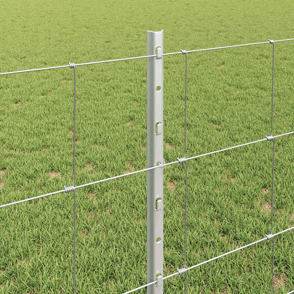 Wild Fence with Posts 25 x 0.8 m (W x H)