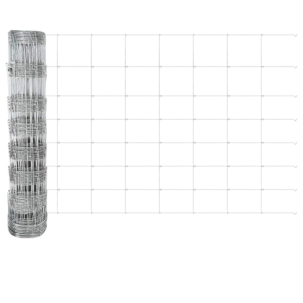 Wild Fence with Posts 25 x 0.8 m (W x H)