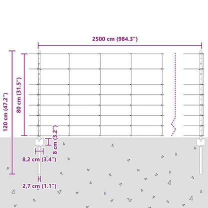 Fence with Post Silver