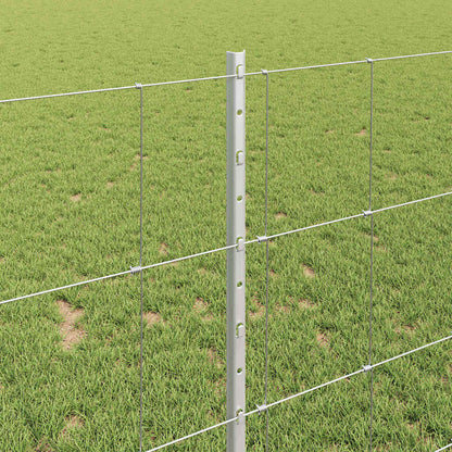 Wild Fence with Posts 25 x 1 m (W x H) Hot-Dip Galvanised Steel