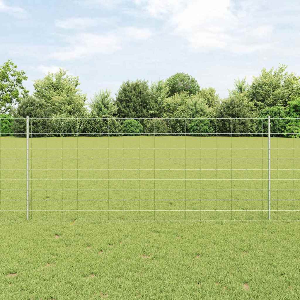 Wild Fence with Posts 25 x 1 m (W x H) Hot-Dip Galvanised Steel
