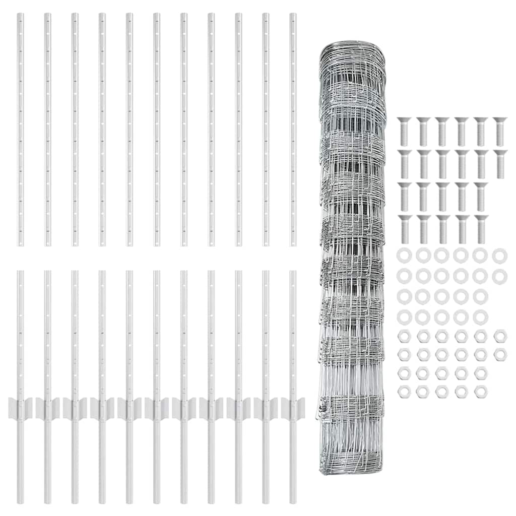 Fence with Post Silver