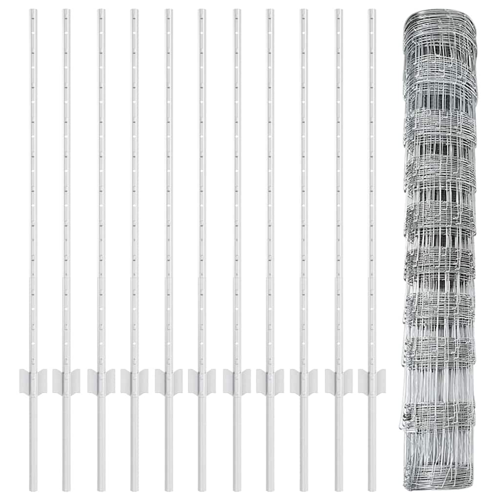 Fence with Post Silver