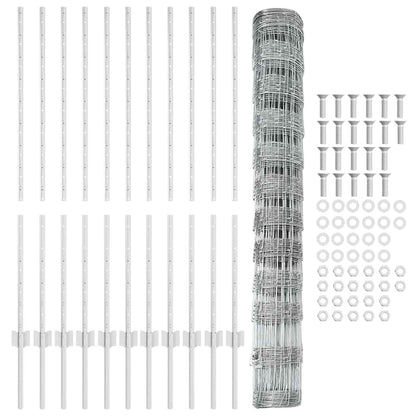 Wild Fence with Posts 25 x 1.2 m (W x H)
