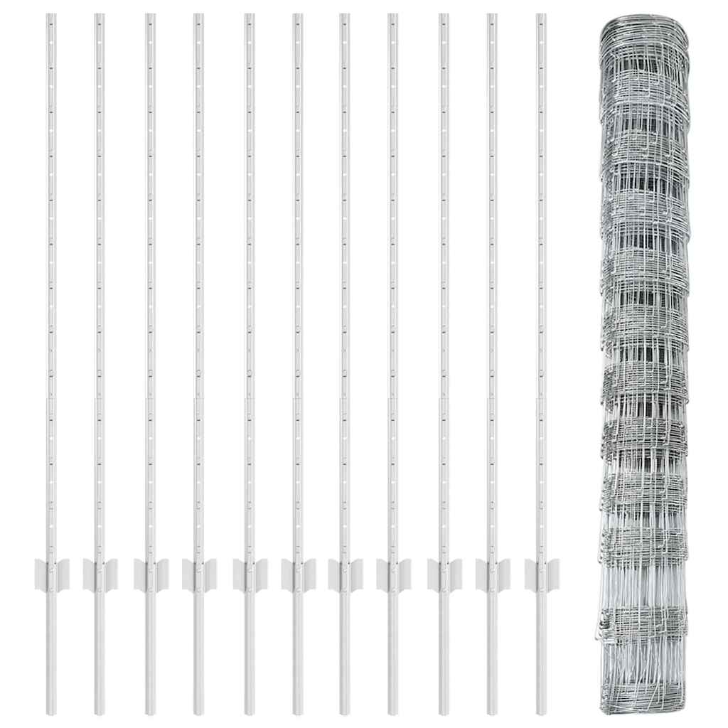 Wild Fence with Posts 25 x 1.2 m (W x H)